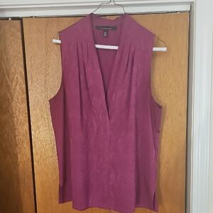 White House Black Market Fuchsia Sleeveless Blouse